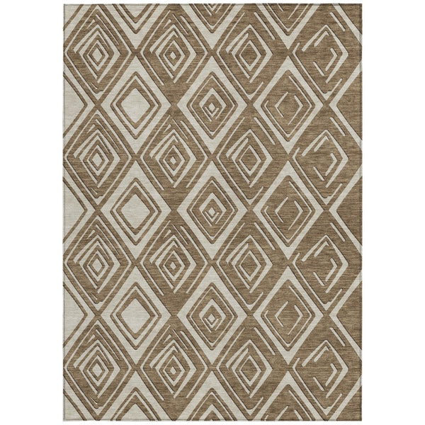 Homeroots 3'' Black And Ivory Geometric Washable Area Rug For Indoor Outdoor Spaces, Durable And Stylish Design 8' X 10' Polyester 589935