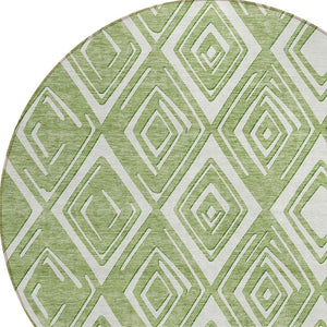 Homeroots 3'' Black And Ivory Geometric Washable Area Rug For Indoor Outdoor Spaces, Durable And Stylish Design 8' Round Polyester 589940