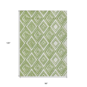 Homeroots 3'' Black And Ivory Geometric Washable Area Rug For Indoor Outdoor Spaces, Durable And Stylish Design 8' X 10' Polyester 589941