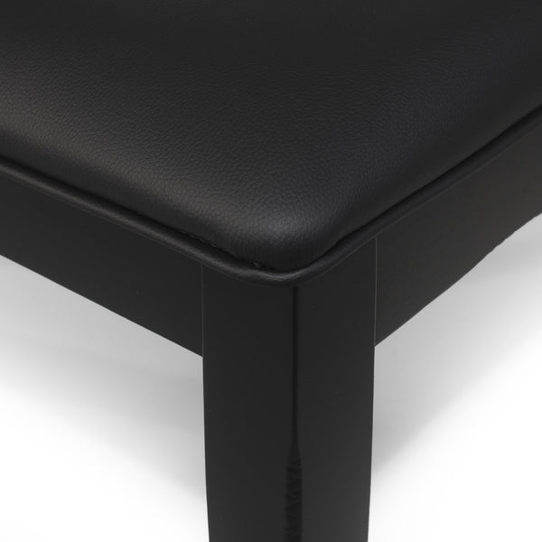 English Elm Christopher Knight Home® - DINING Chair Set Black Fabric Upholstered Rustic Rubberwood Frame Farmhouse Style Comfortable Seating Elegant Design 69002.00BLK