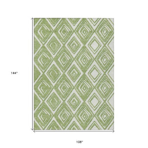 Homeroots 3'' Black And Ivory Geometric Washable Area Rug For Indoor Outdoor Spaces, Durable And Stylish Design 9' X 12' Polyester 589942