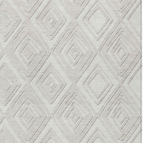 Homeroots 3'' Black And Ivory Geometric Washable Area Rug For Indoor Outdoor Spaces, Durable And Stylish Design 9' X 12' Polyester 589954