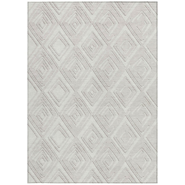 Homeroots 3'' Black And Ivory Geometric Washable Area Rug For Indoor Outdoor Spaces, Durable And Stylish Design 10' X 14' Polyester 589955