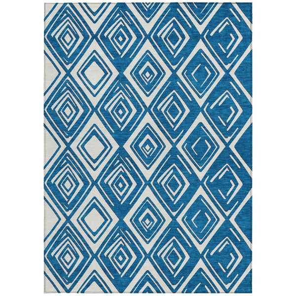 Homeroots 3'' Black And Ivory Geometric Washable Area Rug For Indoor Outdoor Spaces, Durable And Stylish Design 3' X 5' Polyester 589962