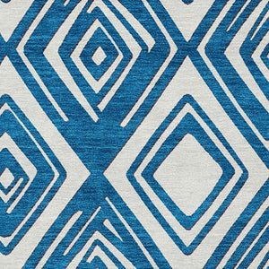 Homeroots 3'' Black And Ivory Geometric Washable Area Rug For Indoor Outdoor Spaces, Durable And Stylish Design 5' X 8' Polyester 589963