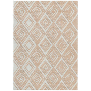 Homeroots 3'' Black And Ivory Geometric Washable Area Rug For Indoor Outdoor Spaces, Durable And Stylish Design 5' X 8' Polyester 589969