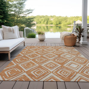 Homeroots 3'' Black And Ivory Geometric Washable Area Rug For Indoor Outdoor Spaces, Durable And Stylish Design 8' X 10' Polyester 589983