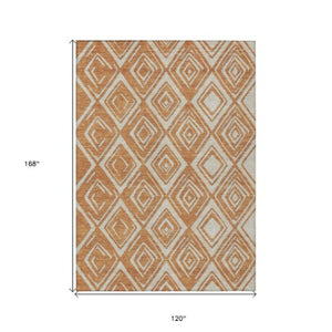 Homeroots 3'' Black And Ivory Geometric Washable Area Rug For Indoor Outdoor Spaces, Durable And Stylish Design 10' X 14' Polyester 589985