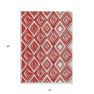 Homeroots 3'' Black And Ivory Geometric Washable Area Rug For Indoor Outdoor Spaces, Durable And Stylish Design 3' X 5' Polyester 589986