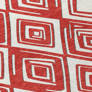 Homeroots 3'' Black And Ivory Geometric Washable Area Rug For Indoor Outdoor Spaces, Durable And Stylish Design 3' X 5' Polyester 589986