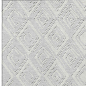 Homeroots 3'' Black And Ivory Geometric Washable Area Rug For Indoor Outdoor Spaces, Durable And Stylish Design 3' X 5' Polyester 589992