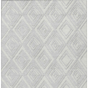 Homeroots 3'' Black And Ivory Geometric Washable Area Rug For Indoor Outdoor Spaces, Durable And Stylish Design 5' X 8' Polyester 589993