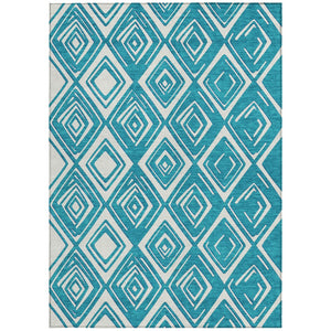 Homeroots 3'' Black And Ivory Geometric Washable Area Rug For Indoor Outdoor Spaces, Durable And Stylish Design 3' X 5' Polyester 589998