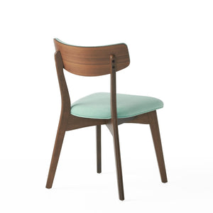 English Elm Caleb Mid Century Upholstered Dining Chairs Rubberwood Tapered Legs Set of 2 Mint,Walnut N768P379763M