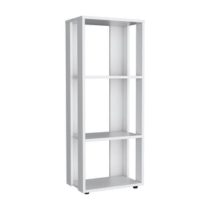 English Elm Newmanstown Slim White Bookcase – Engineered Wood, 3 Open Shelves for Small Spaces, Modern Storage B092P269942
