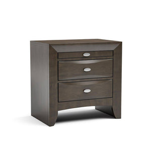 English Elm Contemporary Eastern King Bedroom Set with Bookcase Headboard Storage and Two Nightstands B2741S00567