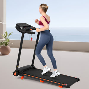 English Elm Treadmills Folding Home Fitness Machine 2.5hp Motor Shock Absorbing Belt Bluetooth Speaker N728P266573A
