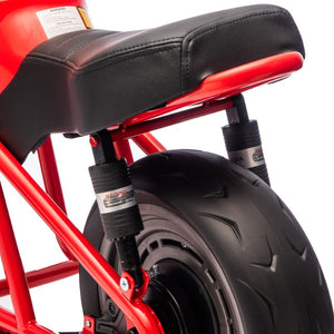 English Elm 24v300w Kids Electric Muscle Motorcycle with Dual Suspension Wide Eva Tires and Twist Throttle Red W1578P382503