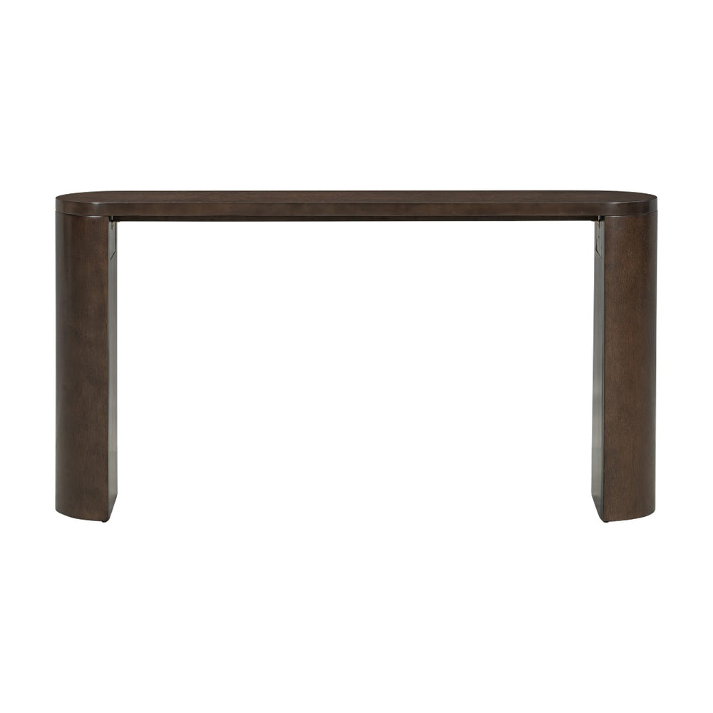 English Elm U_Style Modern Porch Table With Semi-Cylindrical Legs - Elegant Console For Foyer, Living Room & More N711P245617D-GIGA