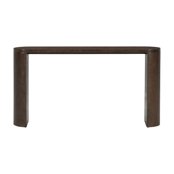 English Elm U_Style Modern Porch Table With Semi-Cylindrical Legs - Elegant Console For Foyer, Living Room & More N711P245617D-GIGA