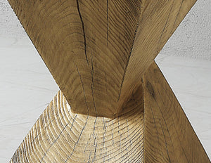 English Elm Zahi Oak Accent Table — Eco-Friendly Fiber Concrete, Rustic-Modern Organic Texture, Sturdy Style B2726P248606