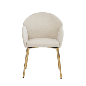 English Elm Christopher Knight Home® - Dining Chair Set Of 2 - Contemporary Beige Upholstered Seating With Metal Frame For Style & Comfort N779P186914M