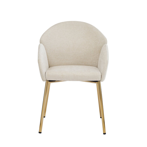 English Elm Christopher Knight Home® - Dining Chair Set Of 2 - Contemporary Beige Upholstered Seating With Metal Frame For Style & Comfort N779P186914M