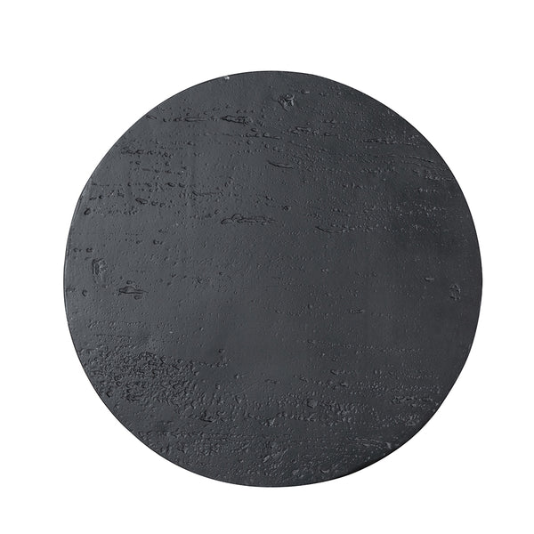 English Elm 22x22x25.5" Magnesium Round Side Table in Black — Pedestal Base, Versatile Nightstand & Accent Piece W2078P203271