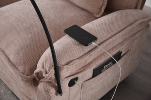 English Elm United We Win 106" U-Shaped Sectional Sofa - Comfy Chenille Cloud Couch With Usb Ports & Storage Ottoman W1568S00231-GIGA