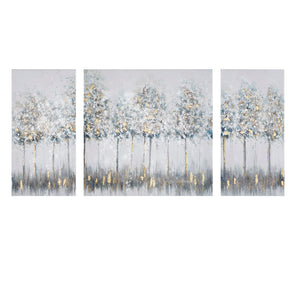 Madison Park Blue Midst Forest Transitional Gold Foil Triptych 3-piece Canvas Wall Art Set MP95C-0226 Blue Multi