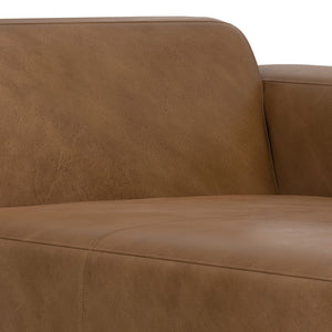 English Elm Rex Right Chaise Sofa Module - Premium Caramel Leather, Modern Design, Customizable Comfort & Style B136P199222-GIGA