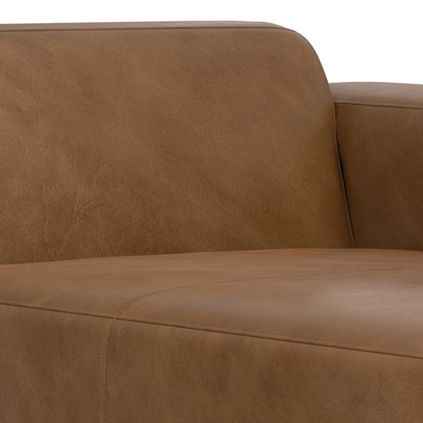 English Elm Rex Right Chaise Sofa Module - Premium Caramel Leather, Modern Design, Customizable Comfort & Style B136P199222-GIGA