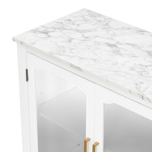 English Elm Christopher Knight Home® - Storage Cabinet - Stylish 3-Door White Design For Entryway, Living Room, Or Dining Area Storage Solutions N780P330602K