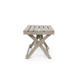 English Elm Seaview Recycled Hdpe Outdoor Folding Side Table Uv Resistant Patio Deck Use Sand B2745P409727