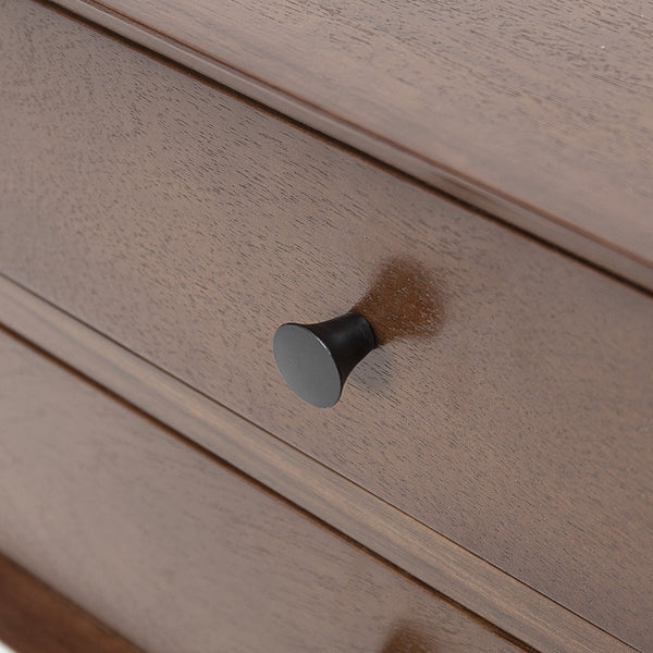 English Elm Christopher Knight Home® - Nightstand with 2 Drawers Mid-Century Acacia Wood, Splayed Legs, Brass Hardware, Easy-Glide Storage Brown 20.5 L x 17.5 W x 14.75 H N761P180219M