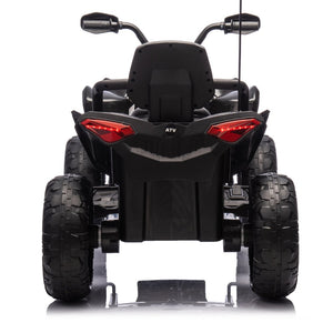 English Elm 24v Kids Electric Atv Xxxl Off-road Ride on with Remote Parental Control and Bluetooth Black W1578P228312