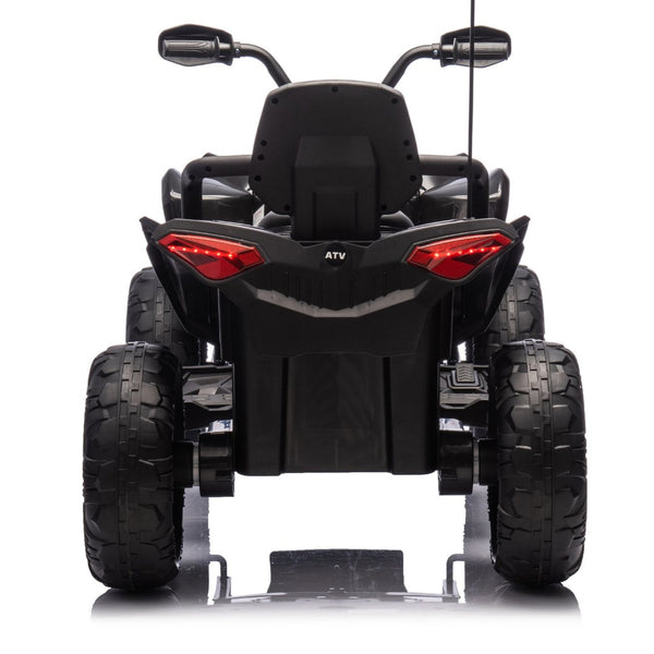 English Elm 24v Kids Electric Atv Xxxl Off-road Ride on with Remote Parental Control and Bluetooth Black W1578P228312