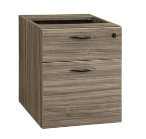 OSP Home Furnishings Lodi Compact Filing Pedestal with Locking Drawers for Under Desk Office Storage LOD-76-URB