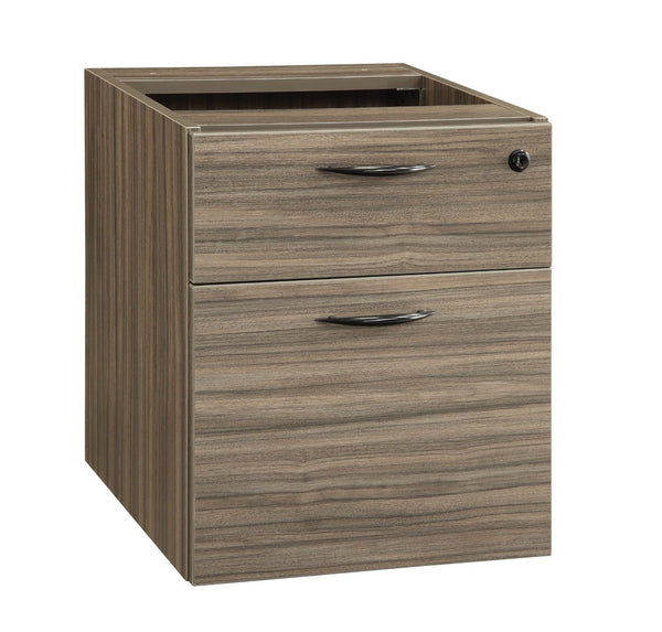 OSP Home Furnishings Lodi Compact Filing Pedestal with Locking Drawers for Under Desk Office Storage LOD-76-URB