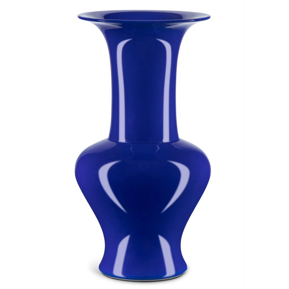 Corolla Vase - Exquisite Handmade Porcelain Masterpiece with Unique Blue Finish for Elegant Decor