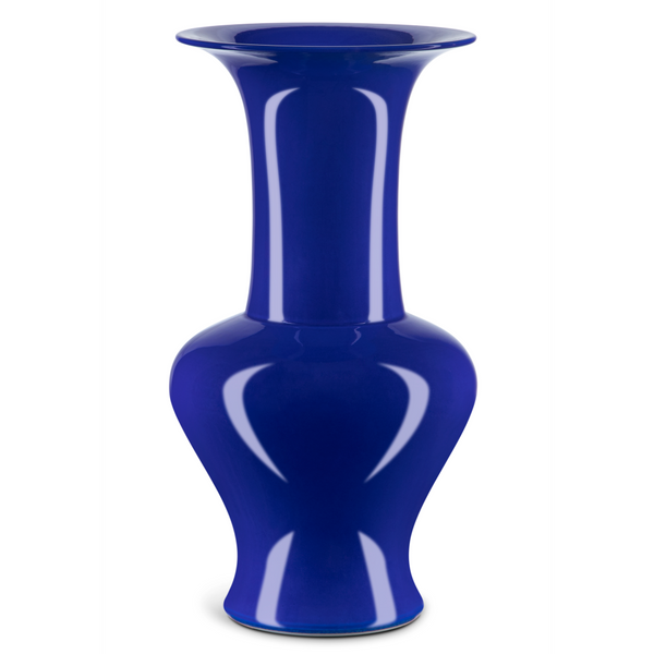 Corolla Vase - Exquisite Handmade Porcelain Masterpiece with Unique Blue Finish for Elegant Decor