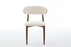 English Elm Dining Chairs Set of 4 Upholstered Farmhouse Metal Frame with Padded Seats W3916S00001