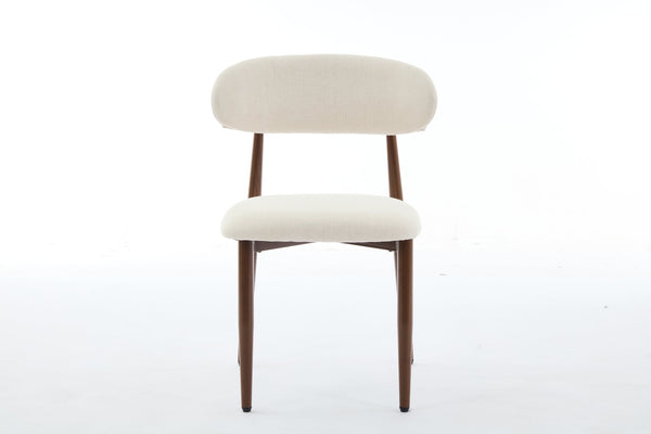 English Elm Dining Chairs Set of 4 Upholstered Farmhouse Metal Frame with Padded Seats W3916S00001