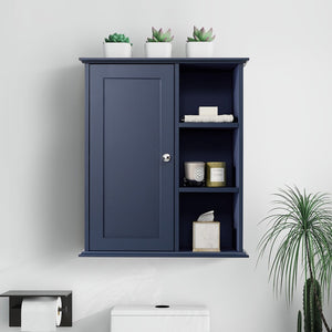 English Elm Upgraded Wall Mounted Bathroom Cabinet Mdf Soft Close Over Toilet Organizer Blue T3785P356596