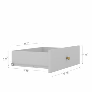English Elm 3 3 in 1 Vanity Desk with Lighted Mirror, Charging Station, Upholstered Stool, 2 Drawers & Hidden Storage W1321P243134