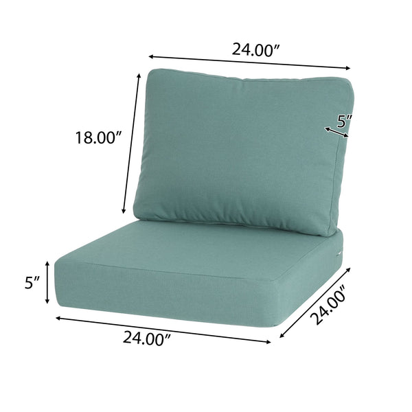 English Elm Christopher Knight Home® - Noah Outdoor Club Chair Cushion Set - Stylish Teal Seat & Back Cushions For Ultimate Comfort N775P291454T