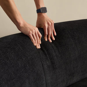 English Elm 125.98" Curved Sofa with Oversized Love Heart Backrest, Beige Fleece, Deep 25.19" Seat, 2 Pillows, Luxe Comfort W3208S00014