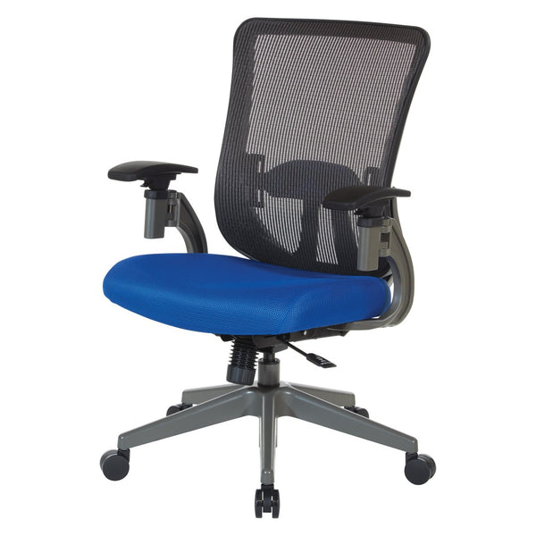 OSP Home Furnishings Vertical Mesh Back Ergonomic Office Chair with Lumbar Support and Pneumatic Lift 889-7TG1N4421G