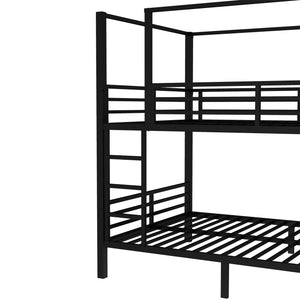 English Elm Full Size Quadruple Metal Bunk Bed With Storage & Wardrobe - Sturdy Design For Space-Saving Comfort W1580S00155
