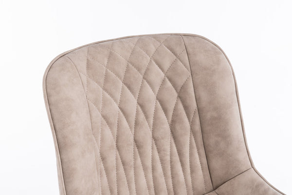 English Elm Mid-Century Modern Tufted Swivel Accent Chairs, Set Of 2 - Stylish Upholstered Dining Room Seating T3903P405988